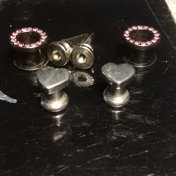 3 Pair of Plug Plugs Earrings LOT - Picture 2 of 16